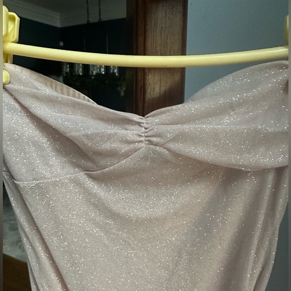 Shimmer Nude Strapless Evening Gown Small Angel Lane Clothing Small - Picture 7 of 8